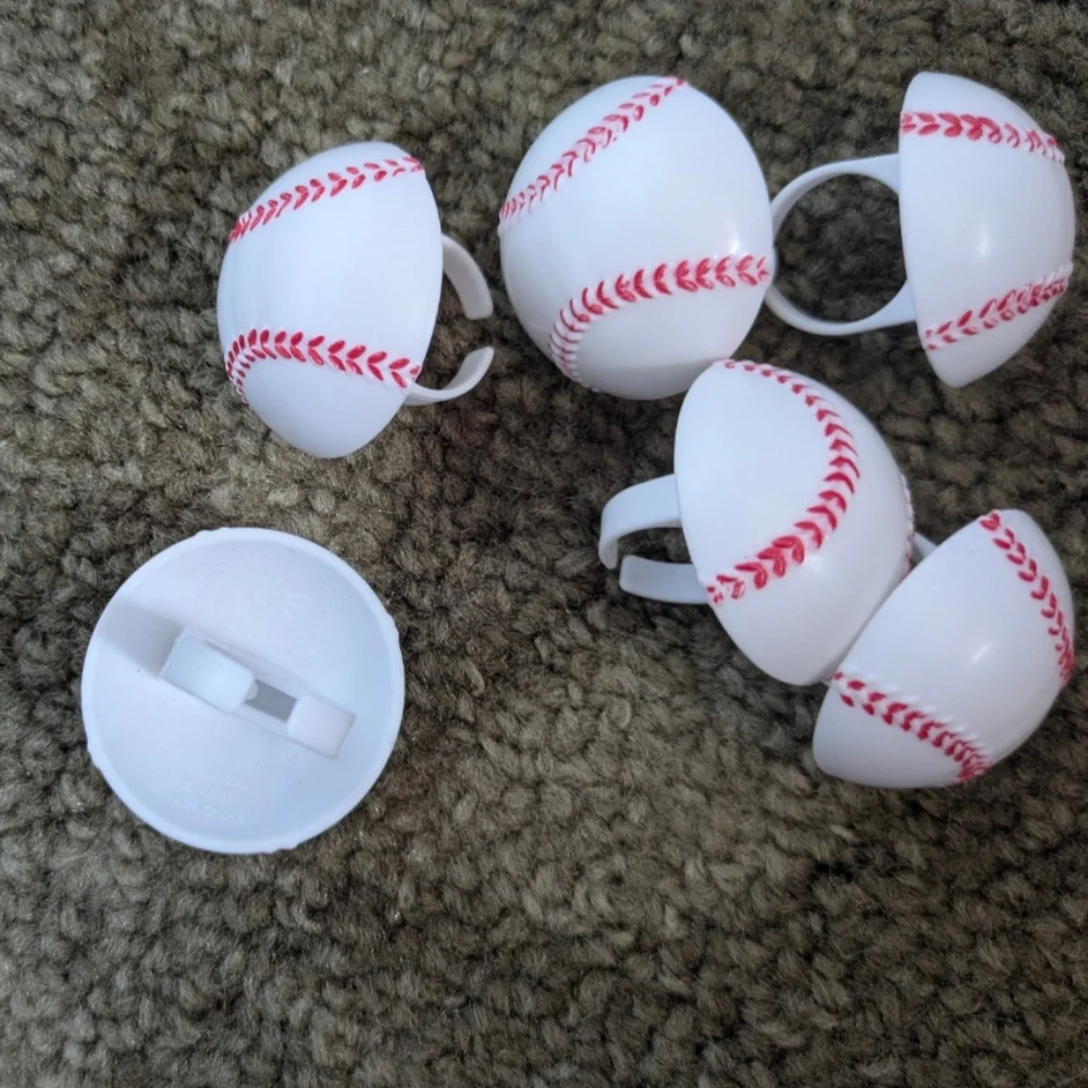 ❤️10/$10 Lots of 6 Cupcake Topper Rings, Baseball Cupcake Decorations